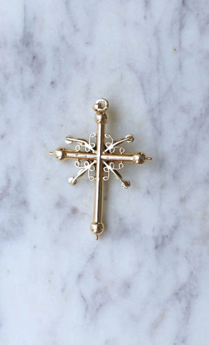 Pendentif Croix de Savoie ancienne deux ors 58 Facettes