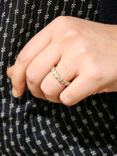 Bague Alliance américaine 16 diamants 58 Facettes 609