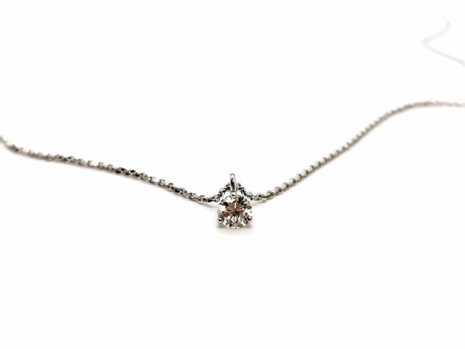 Collier Collier Chaîne + pendentif Or blanc Diamant 58 Facettes 1423255CD