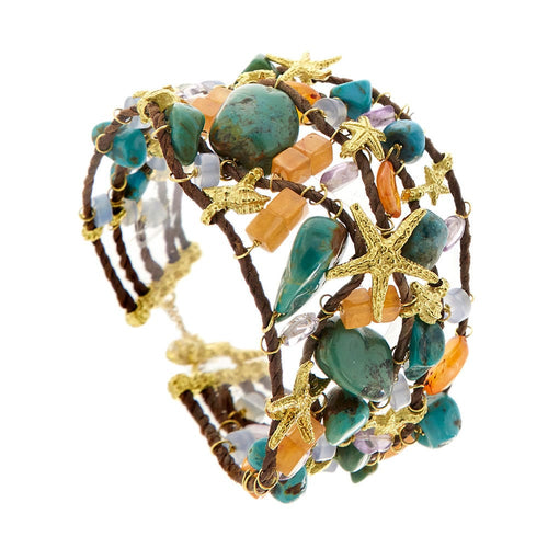 Bracelet Bracelet multirangs avec pierres précieuses 58 Facettes 35278