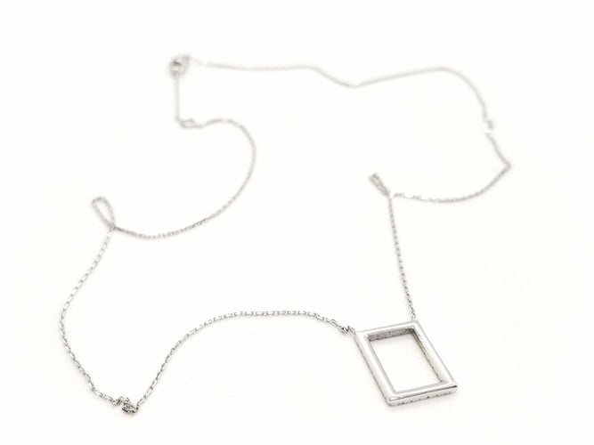 Collier Collier Graphique Or blanc Diamant 58 Facettes 579206RV