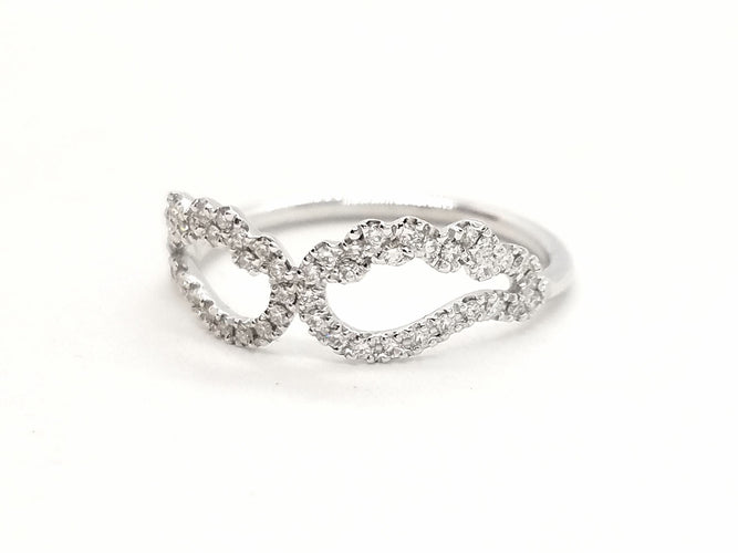 Bague 52 Bague Aile d'ange Or blanc Diamant 58 Facettes 579301RV