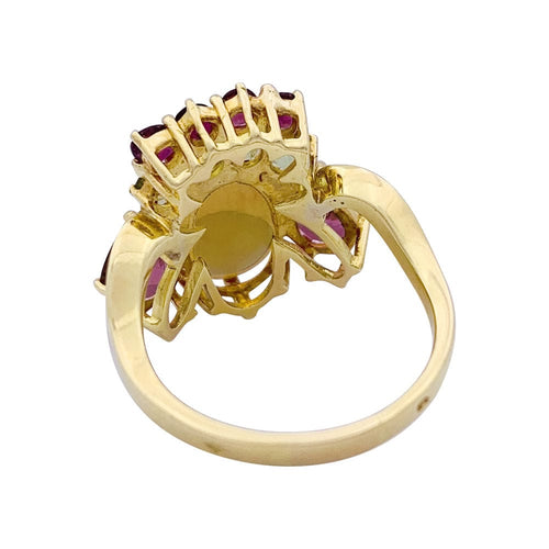 Bague 57 Bague or jaune, opale, tourmalines et péridots 58 Facettes 33253