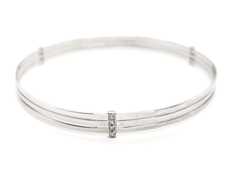 Bracelet Bracelet Jonc Or blanc Diamant 58 Facettes 1649452CN