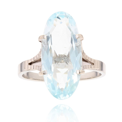 Bague 52 Bague aigue-marine or blanc 58 Facettes 21-596B