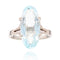 Bague 52 Bague aigue-marine or blanc 58 Facettes 21-596B