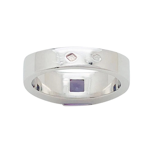 Bague 51 Bague Cartier, "Tank", or blanc, améthyste. 58 Facettes 31057
