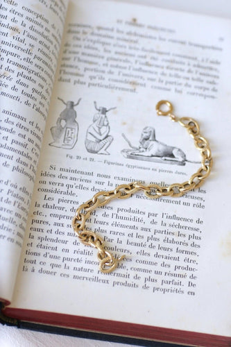 Bracelet Bracelet or jaune maille forçat alternée 58 Facettes