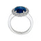Bague Bague saphir 5,53 carats, entourage diamants. 58 Facettes 31198
