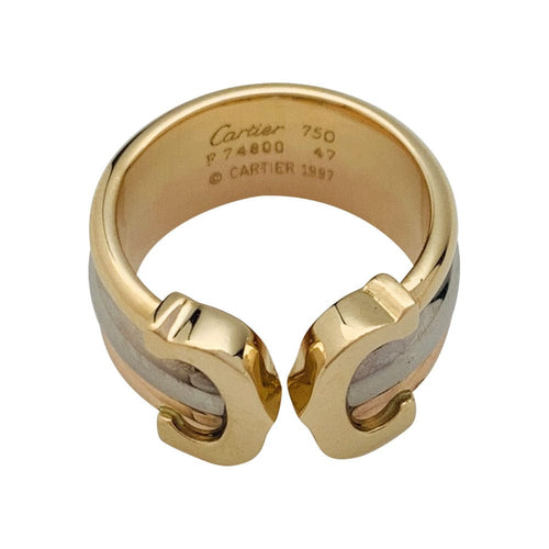 Bague 47 Bague Cartier, "C de Cartier", trois ors. 58 Facettes 31302
