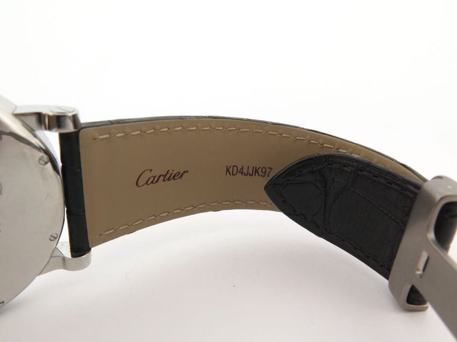 Montre montre rotonde de CARTIER 40mm croco mecanique fullset 58 Facettes 256928