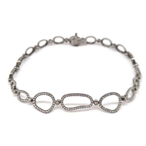 Bracelet Bracelet diamants or noir 58 Facettes