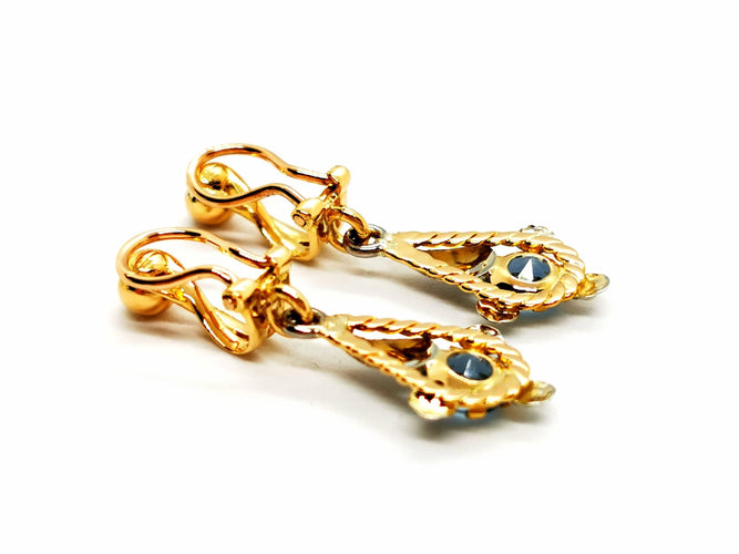 Boucles d'oreilles Boucles d'oreilles Clip Or jaune Topaze 58 Facettes 1468380CN