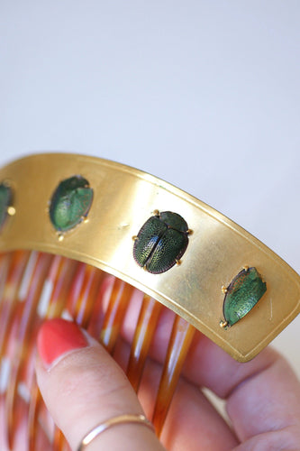 Accessoire Peigne scarabée ancien, diadème Egyptomania 58 Facettes