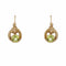 Boucles d'oreilles Dormeuses or jaune et péridots 58 Facettes 15-116