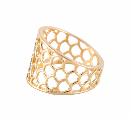 Bague BAGUE "LIEM" OR & ZIRCONIUMS 58 Facettes BO/220069