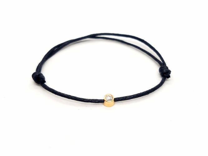 Bracelet Bracelet Cordon Or rose Diamant 58 Facettes 578882RV