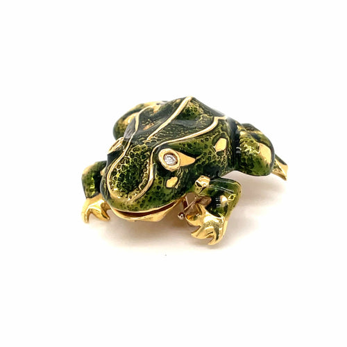 Broche TIFFANY & CO 6 Pendentif/broche grenouille Email Diamants 58 Facettes