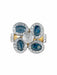 Bague 52 Bague Saphirs et Diamants 58 Facettes