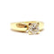 Bague Solitaire fiançailles diamant or jaune 58 Facettes