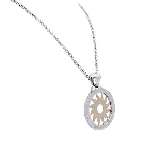 Collier Collier Bulgari, "Tondo Sun", deux ors, acier. 58 Facettes 32797