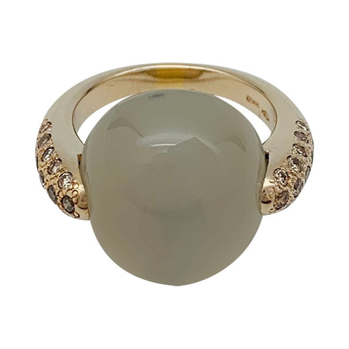 Bague 53 Bague Pomellato, "Luna", or naturel, diamants et pierre de lune. 58 Facettes 31730