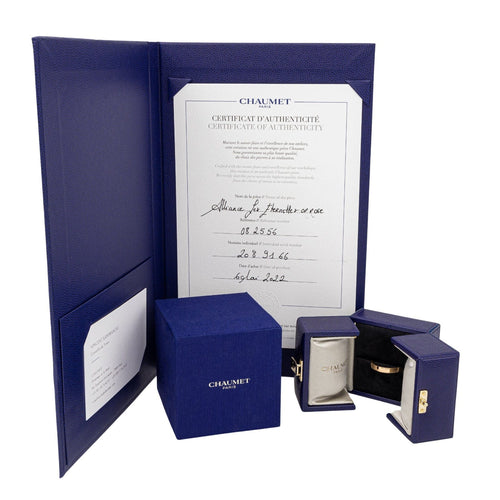 Bague 59 Chaumet Bague Alliance Rubans Or rose Diamant 58 Facettes 2699899CN