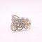 Bague 60 Bague or blanc arabesques diamants 58 Facettes