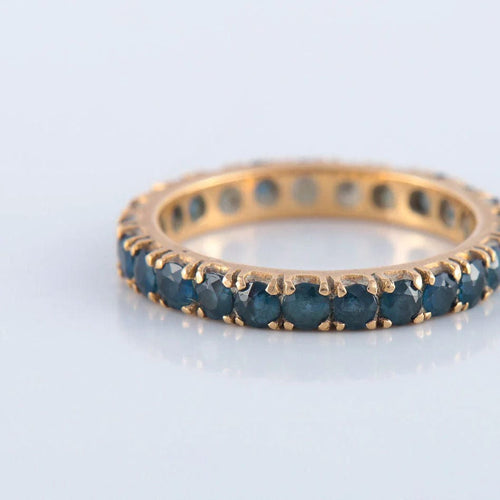 Bague 55.5 Alliance américaine Saphirs 58 Facettes JE97