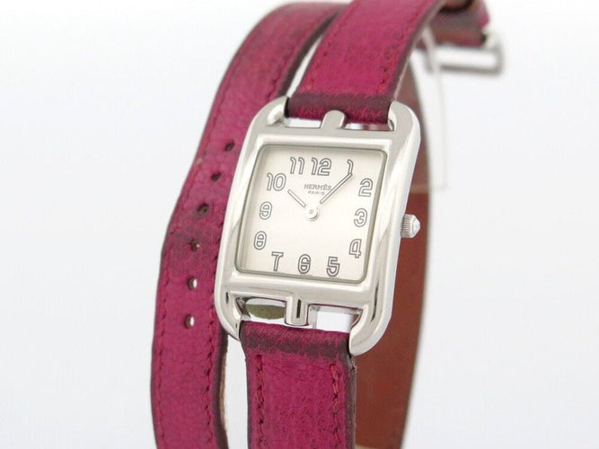 Montre montre HERMES cape cod pm 31mm quartz acier cuir double tour 58 Facettes 255637