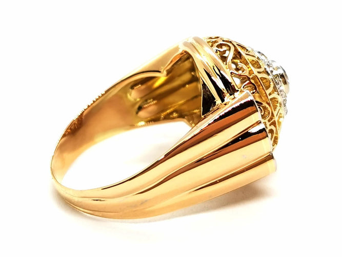 Bague 60 Bague Art déco Or jaune Diamant 58 Facettes 1523672CN