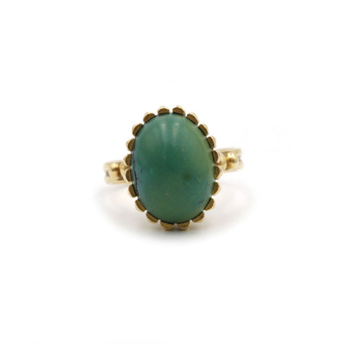 Bague 50 Bague  Or et Turquoise verte 58 Facettes 220263R
