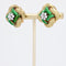 Boucles d'oreilles Boucles d'oreilles émail vert diamants et or jaune 58 Facettes 22-554