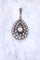 Collier Collier pendentif goutte ancien or et argent, diamants taille rose 58 Facettes