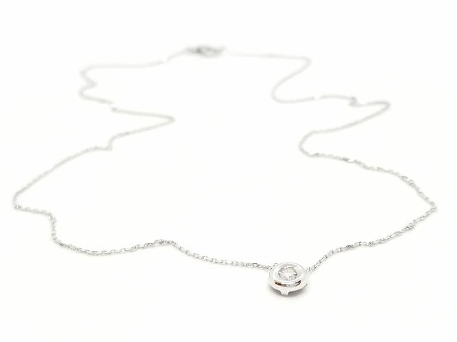 Collier Collier Or blanc Diamant 58 Facettes 579140RV