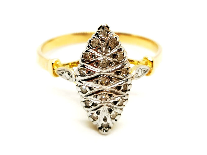Bague 55 Bague Marquise Or jaune Diamant 58 Facettes 1336508CN