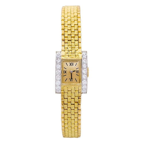 Montre Montre vintage André Col, or jaune, platine, diamants. 58 Facettes 33020