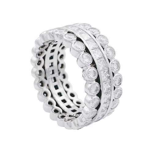 Bague 52 Bague Cartier, platine, diamants. 58 Facettes 33139