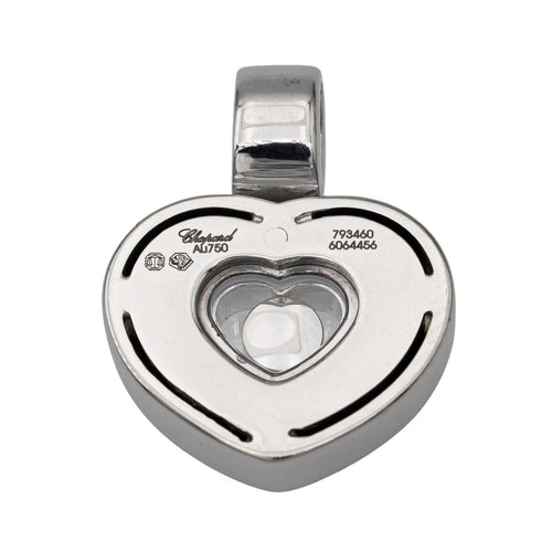 Pendentif Chopard Pendentif Coeur Happy Diamonds Or blanc Diamant 58 Facettes 2308934CN