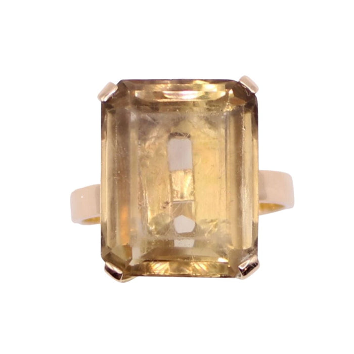 Bague Bague cocktail Citrine, Or jaune 58 Facettes