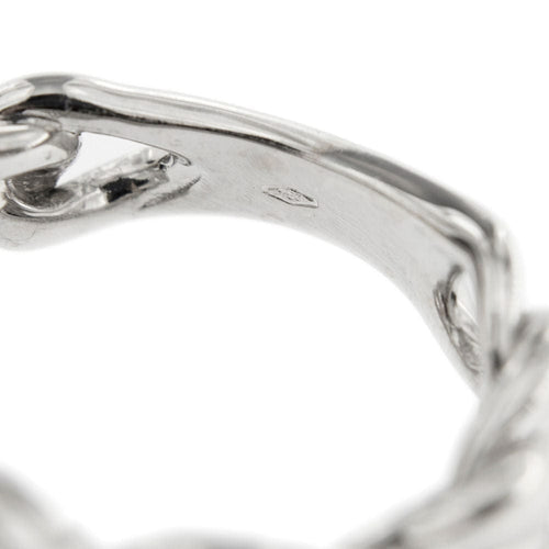 Bague 53 Bague gourmette Or blanc Diamants 58 Facettes 35796