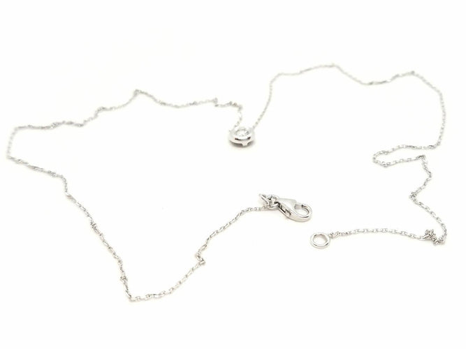 Collier Collier Or blanc Diamant 58 Facettes 579140RV