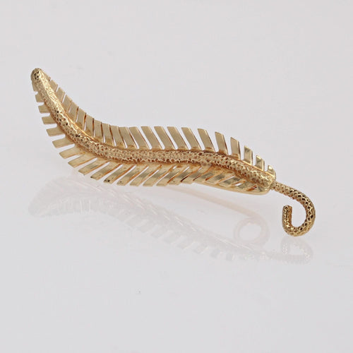 Broche Broche or jaune d'occasion feuille de fougère 58 Facettes CVBR60