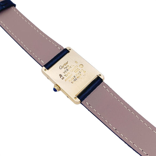 Montre Montre Cartier, "Must de Cartier", plaqué or et argent, cuir. 58 Facettes 33597