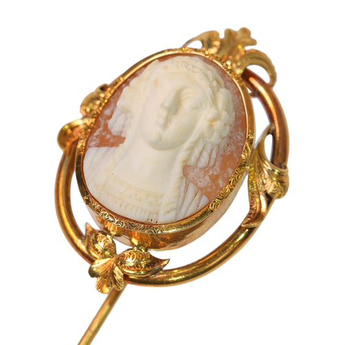 Broche Épingle à bâton camée victorienne - Élégance du 19ème siècle 58 Facettes 23317-0047