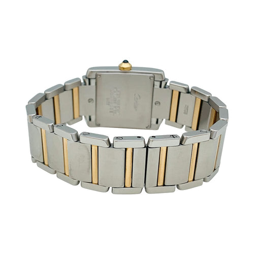 Montre Montre Cartier modèle Tank Française moyen modèle en or et acier. 58 Facettes 31444