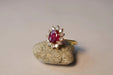 Bague Marguerite Rubis et Diamants 58 Facettes Ref1823