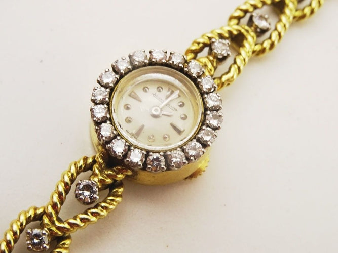 Montre Jaeger-LeCoultre - Montre diamants, bracelet or 58 Facettes