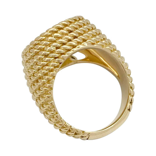 Bague 46 Bague dôme or jaune, platine, diamants. 58 Facettes 31983