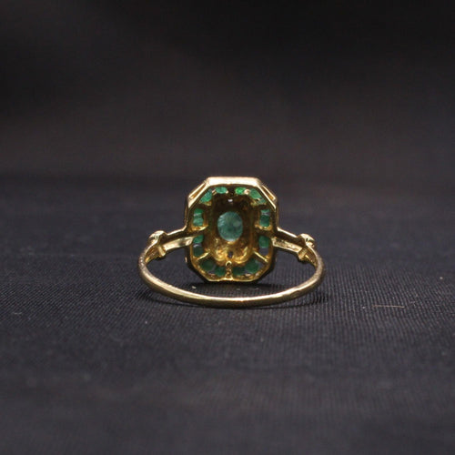 Bague Bague émeraude  sertie or jaune 58 Facettes